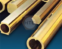 Hollow hexagonal brass rod - Aurora Metalli